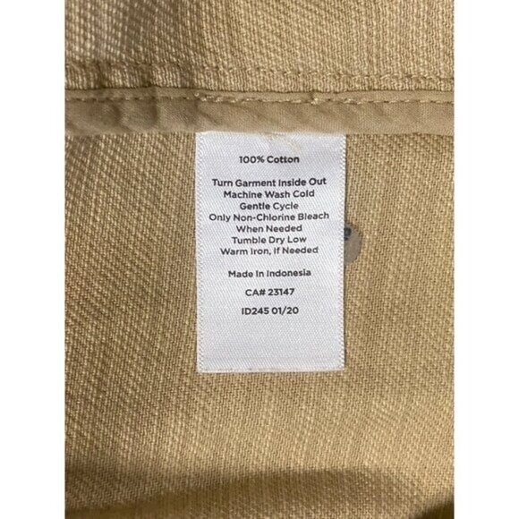 Talbots 100% Woven Cotton Khaki Safari Jacket Size S/P - Picture 6 of 6